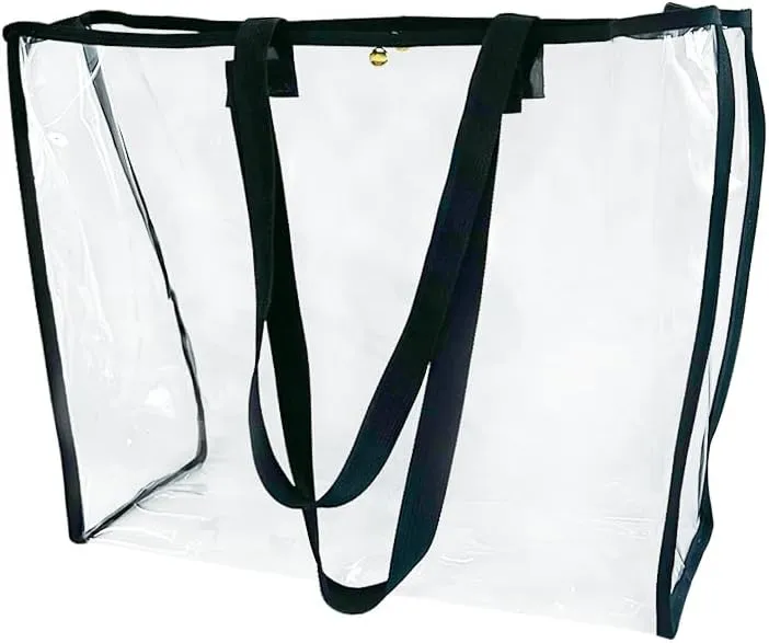 Fashion transparent waterproof PVC tote bag, one-shoulder travel essential, multifunctional storage artifact for shopping