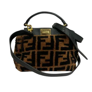 Fendi Shearling Nappa Mini Peekaboo Iconic Satchel