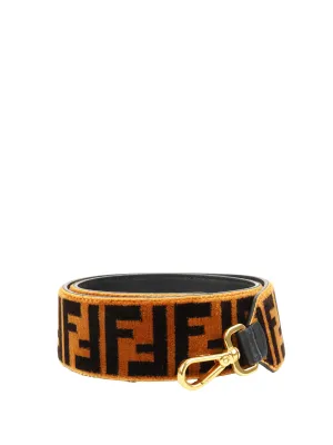 Fendi Shearling Wide Shoulder Strap.