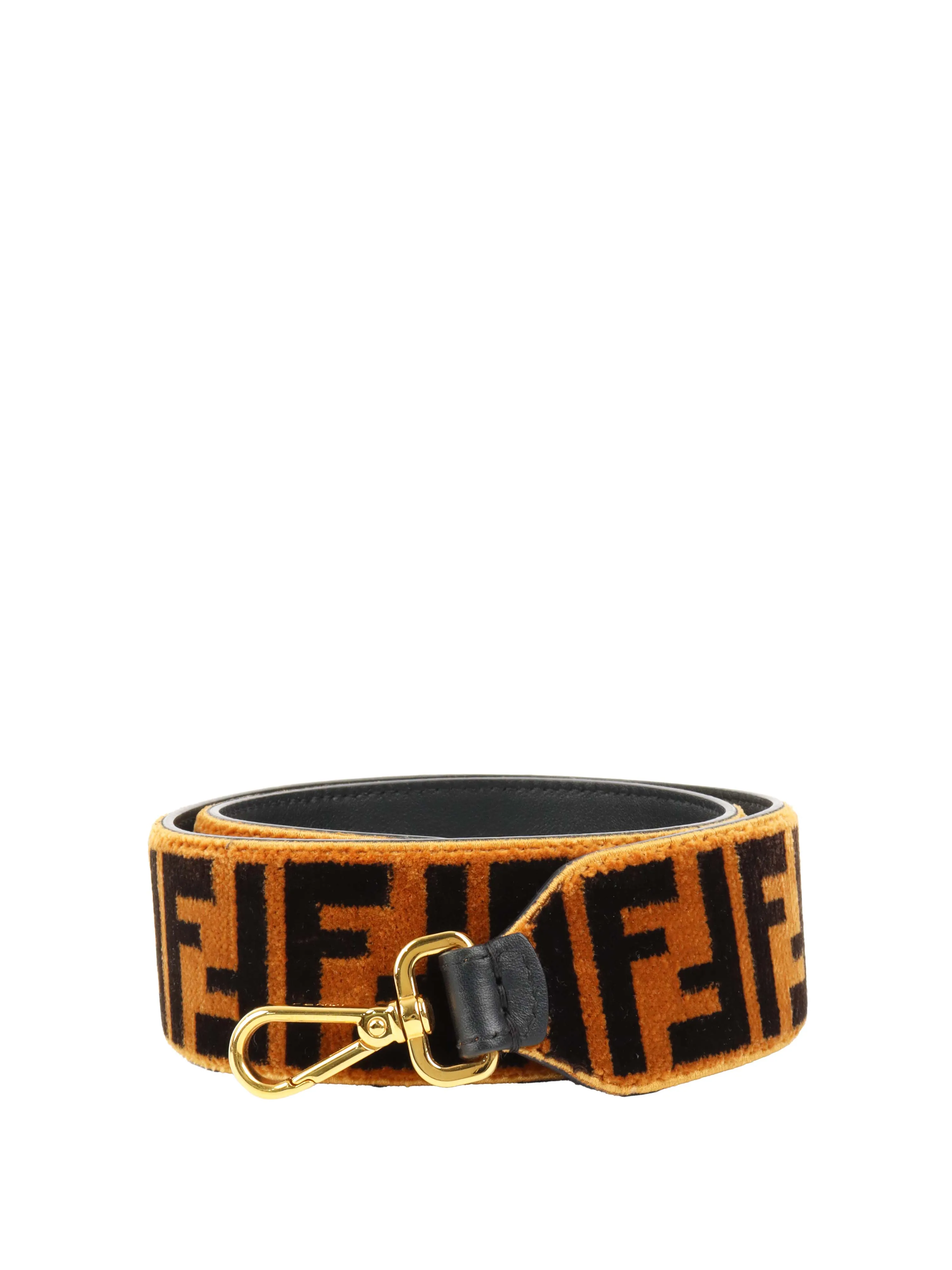 Fendi Shearling Wide Shoulder Strap.