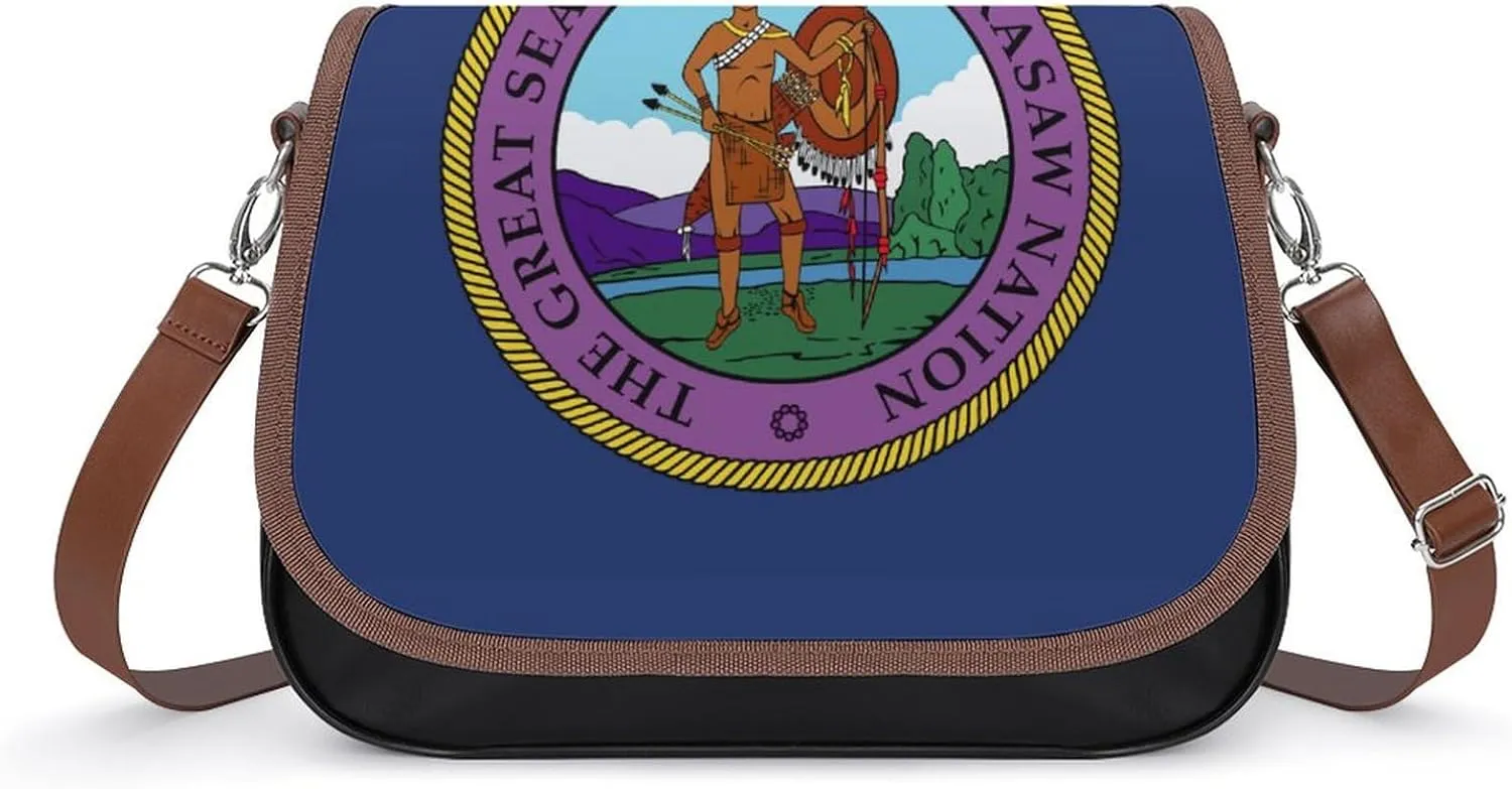 Flag of Chickasaw Nation Crossbody Bags for Women Fashion Purse Shoulder Bag Handbags with Adjustable Strap