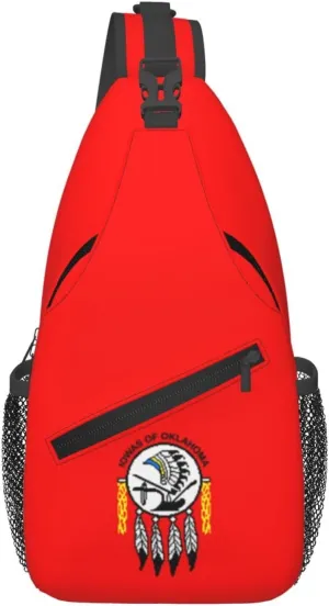 Flag Of The Iowa Tribe Of Oklahoma Crossbody Bags For Women Men Chest Backpack Gym Shoulder Bag Travel Outdoor Sports Casual Crossbody Bags
