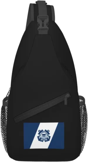 Flag of the United States Coast Guard Auxiliary Crossbody Bags For Women Men Chest Backpack Gym Shoulder Bag Travel Outdoor Sports Casual Crossbody Bags