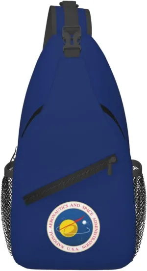 Flag of the United States National Aeronautics and Space Administration Crossbody Bags For Women Men Chest Backpack Gym Shoulder Bag Travel Outdoor Sports Casual Crossbody Bags