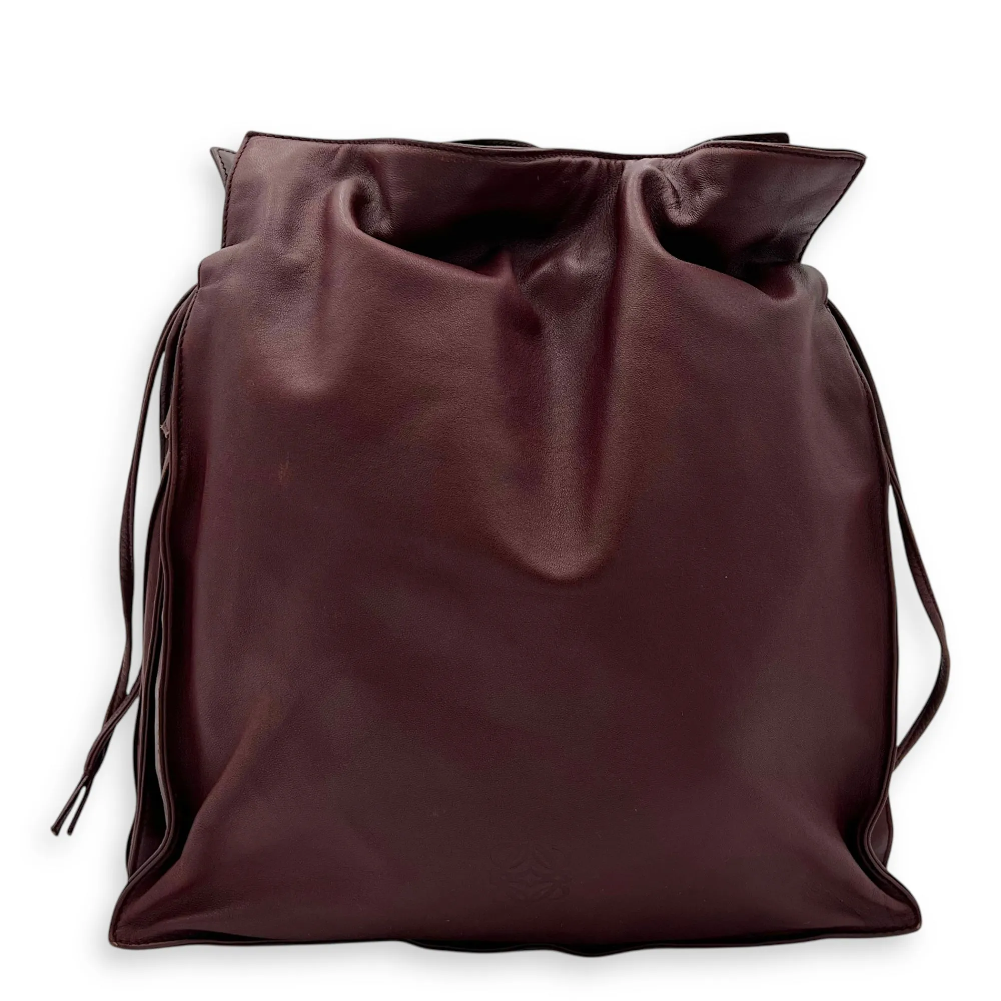 Flamenco Crossbody Bag Red in Calfskin, Silver hardware