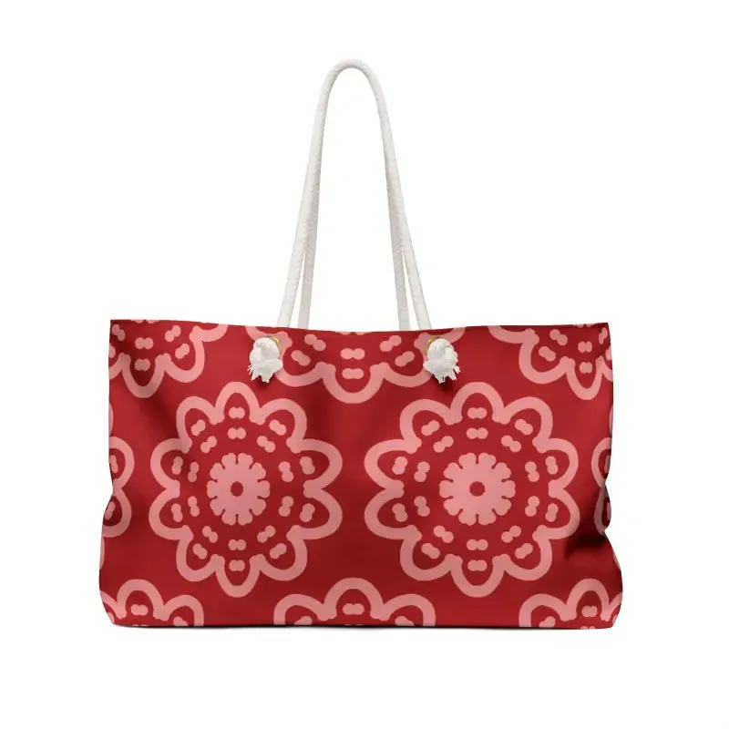 Floral Explosion Oversized Polyester Weekender Bag