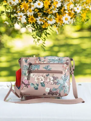 Floral printed multi-rows fashion sling bags for women / girls