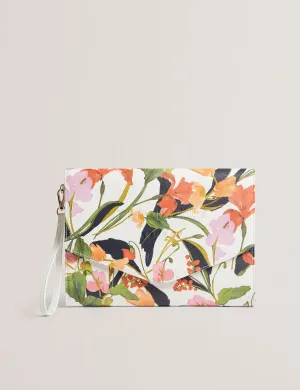 Floresi Floral Printed Icon Pouch Cream