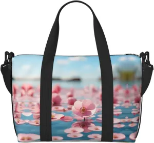 Flower Petals print Crossbody Shoulder Bag Large Weekender Overnight Hand Bag Shopping Work Handbag