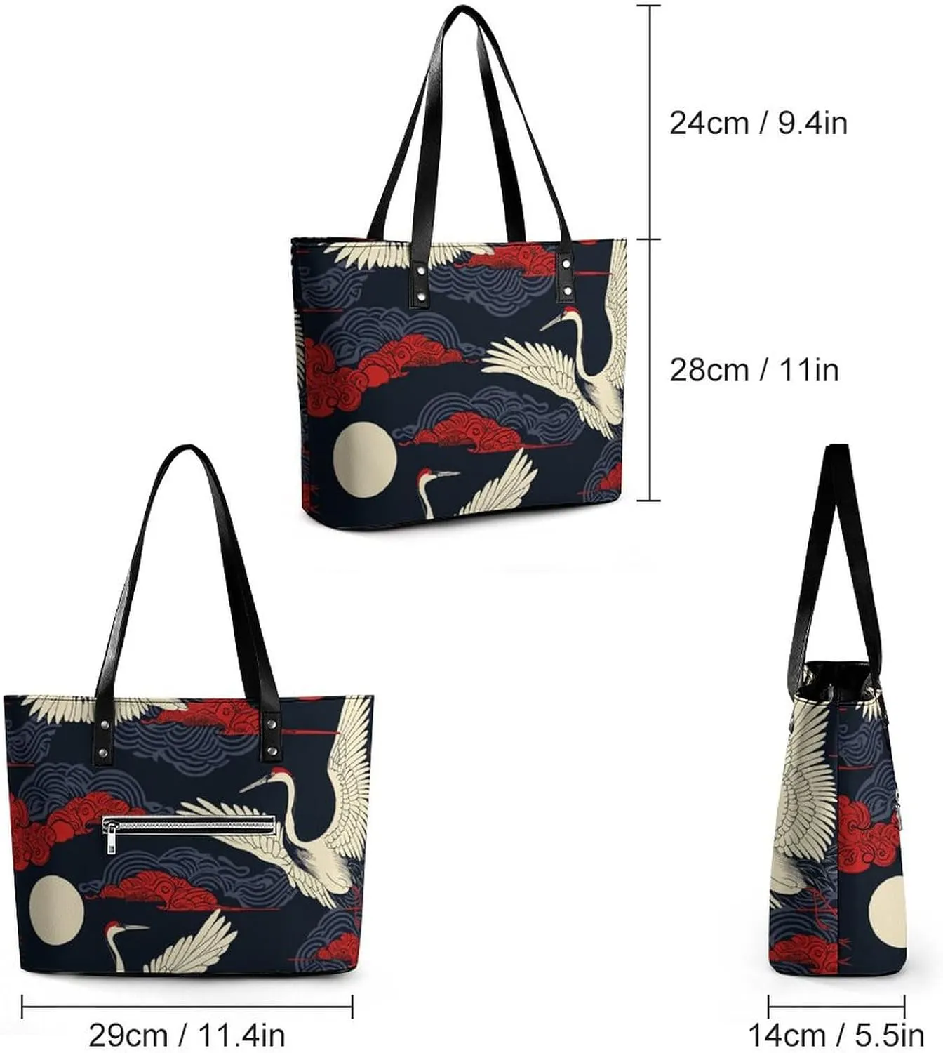 Flowers Women Soft Leather Handbags Tote Purses Shoulder Bucket Bags