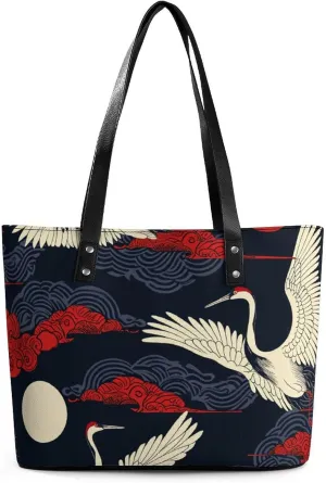 Flowers Women Soft Leather Handbags Tote Purses Shoulder Bucket Bags