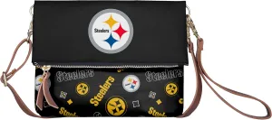 FOCO NFL Team Logo Printed Collection Foldover Purse Handbag Bag Tote