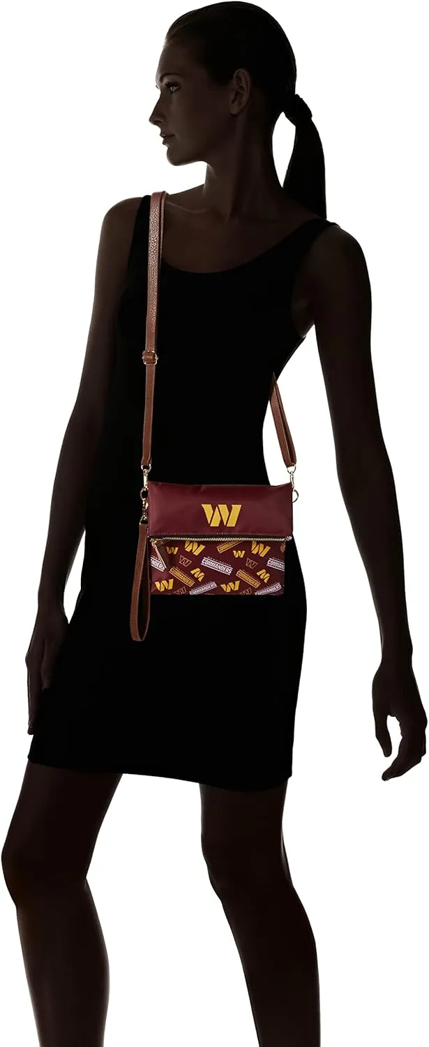 FOCO NFL Team Logo Printed Collection Foldover Purse Handbag Bag Tote