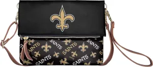FOCO NFL Team Logo Printed Collection Foldover Purse Handbag Bag Tote