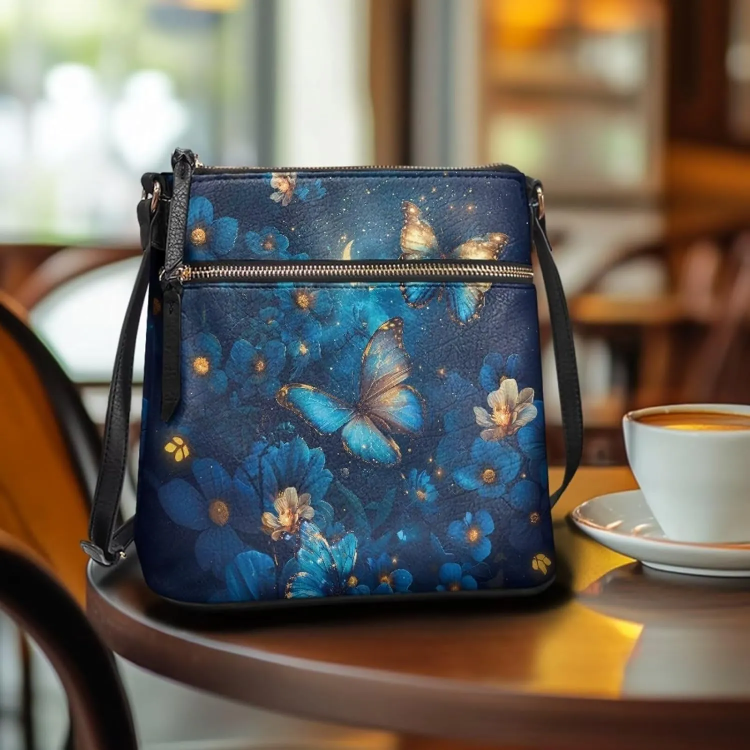 FOR U DESIGNS Leather Crossbody Bags for Women Shoulder Bags for Work Travel Sling Bag
