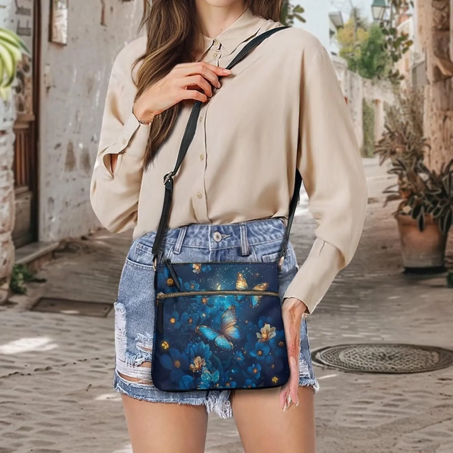 FOR U DESIGNS Leather Crossbody Bags for Women Shoulder Bags for Work Travel Sling Bag