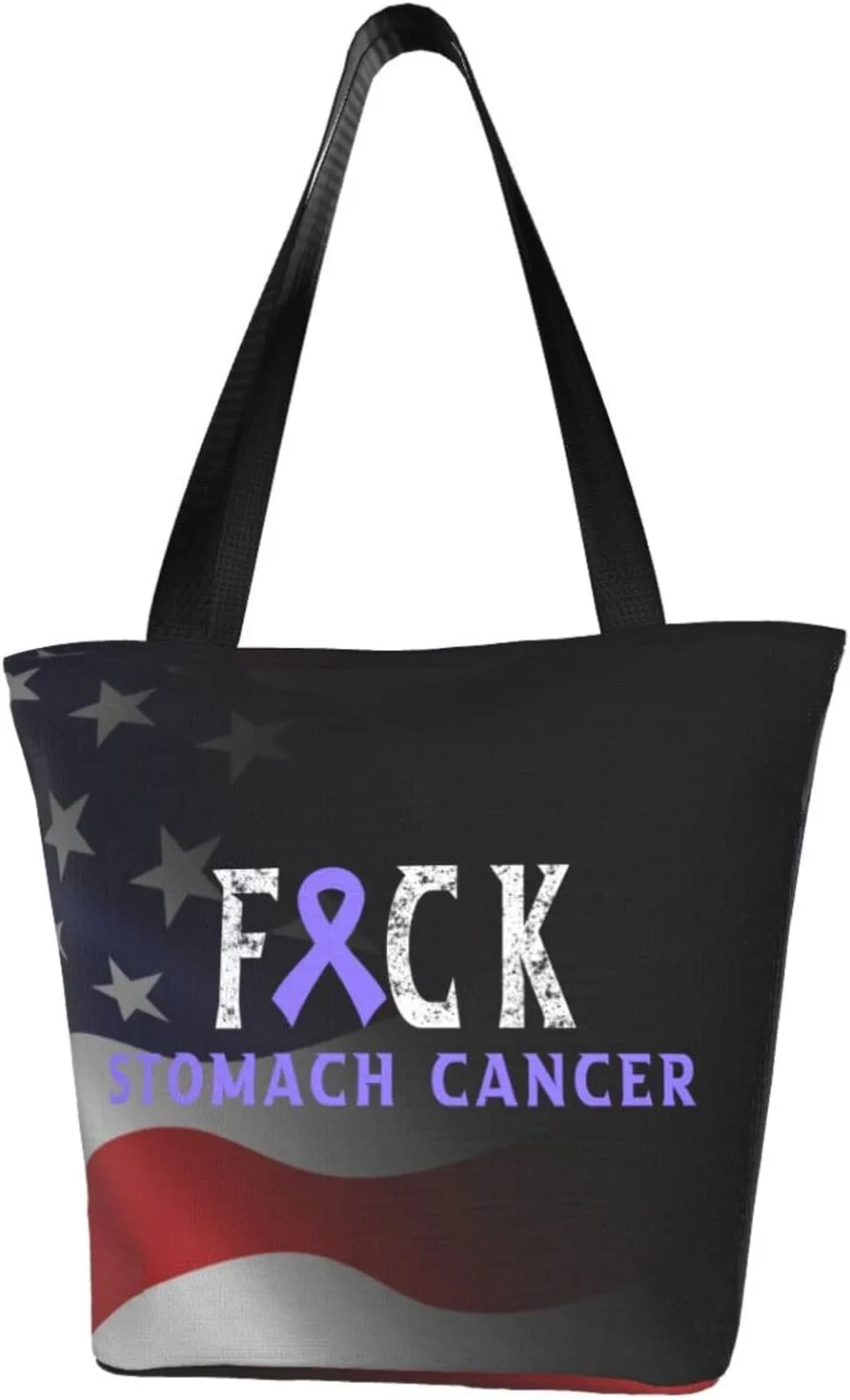 Fuck Stomach Cancer Ribbon Fashion Shoulder Bag Large Capacity For Man Or Woman