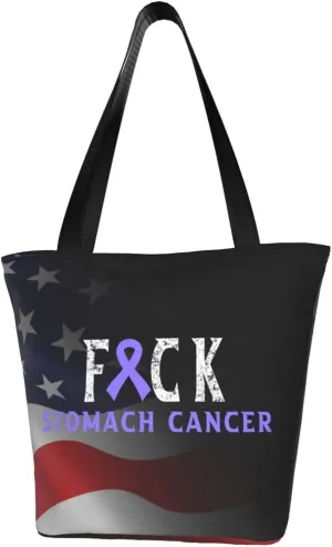 Fuck Stomach Cancer Ribbon Fashion Shoulder Bag Large Capacity For Man Or Woman