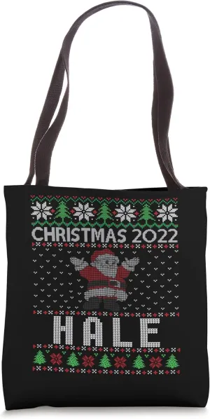 Funny Matching Ugly Christmas Personalized Name Hale Tote Bag