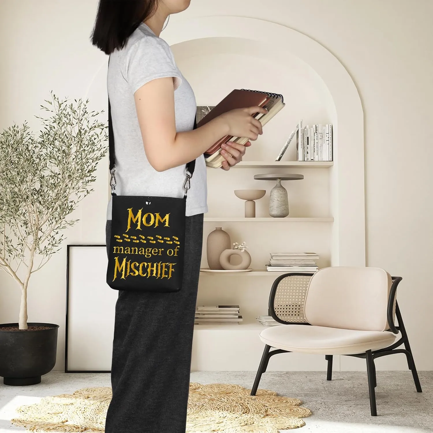 Funny Mom Crossbody Bag Manager Of Mischief Crossbody Bag Potter Mom Gift Wizard Mom Handbag Fantastic Magical Mom Gifts