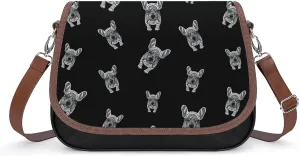 FunnyStar Frenchie French Bulldog Print Ladies Shoulder Bags Crossbody Messenger Bag Cute Handbag PU Leather