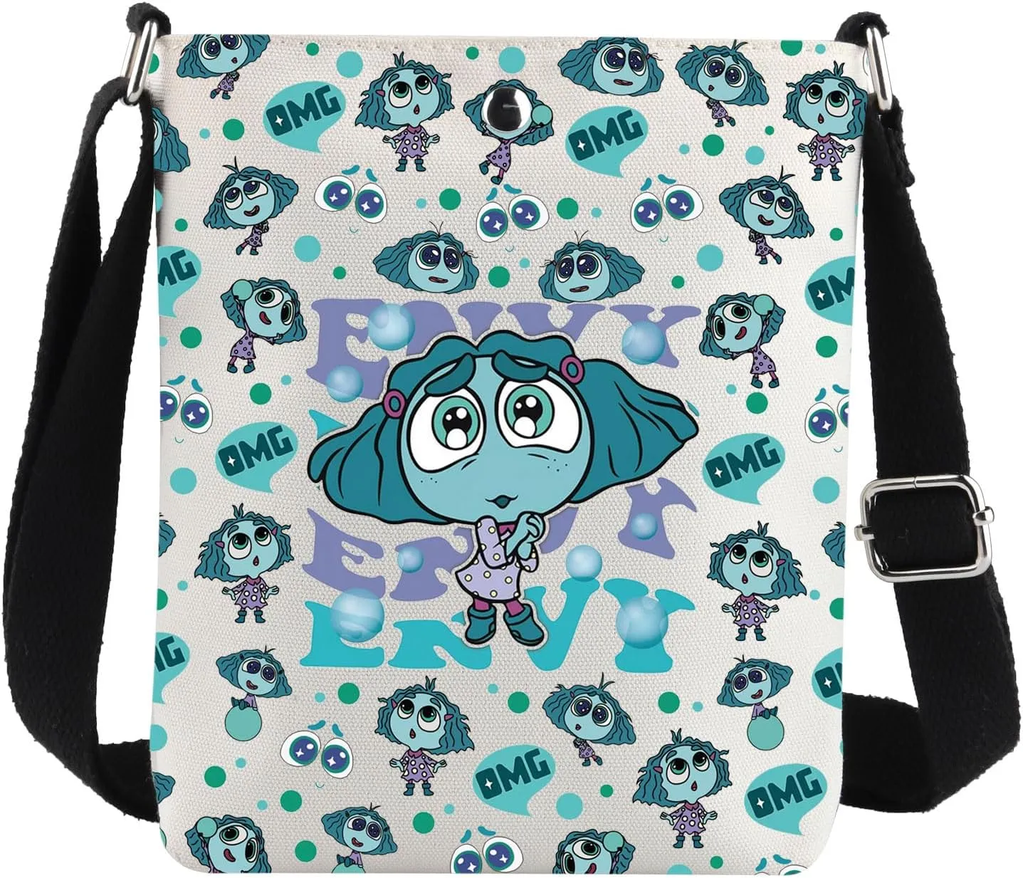 G2TUP Cartoon Emotions Crossbody Bag Envy Lover Gifts Cartoon Movie Gifts Cartoon Emotions Shoulder Bag