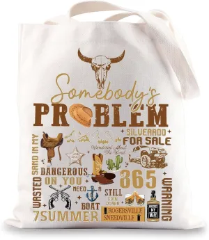 G2TUP Country Singer Inspired Tote Bag - Music Fans Gift - Album Lyrics Shoulder Bag - Concert Merch