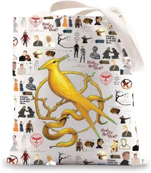 G2TUP Hungery Movie Inspired Tote Bag Book Nerd Fans Gift Real Or Not Real Bird Shoulder Bag Birds & Snakes Character Merch