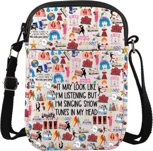 G2TUP Musicals Inspired Crossbody Bag Musical Character Gifts Music Drama Lover Gifts Musical Theater Messenger Bag