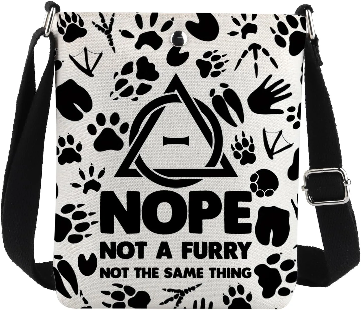 G2TUP Therianthrope Crossbody Bag Therianthrope Symbol Gift Nope Not A Furry Not The Same Thing Therianthrope Shoulder Bag