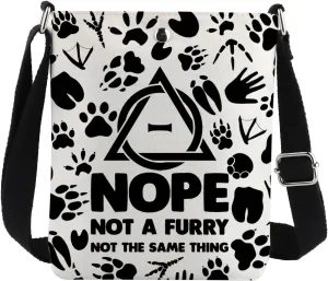 G2TUP Therianthrope Crossbody Bag Therianthrope Symbol Gift Nope Not A Furry Not The Same Thing Therianthrope Shoulder Bag