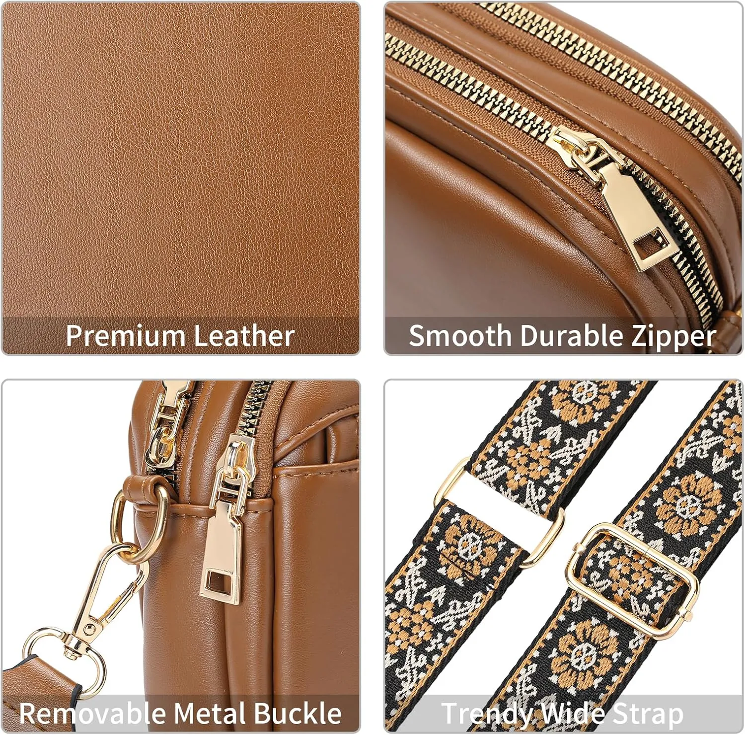 GAEKEAO Crossbody Purses for Women Small Crossbody Bags Vegan Leather Trendy Shoulder Handbags with Adjustable Shoulder Strap