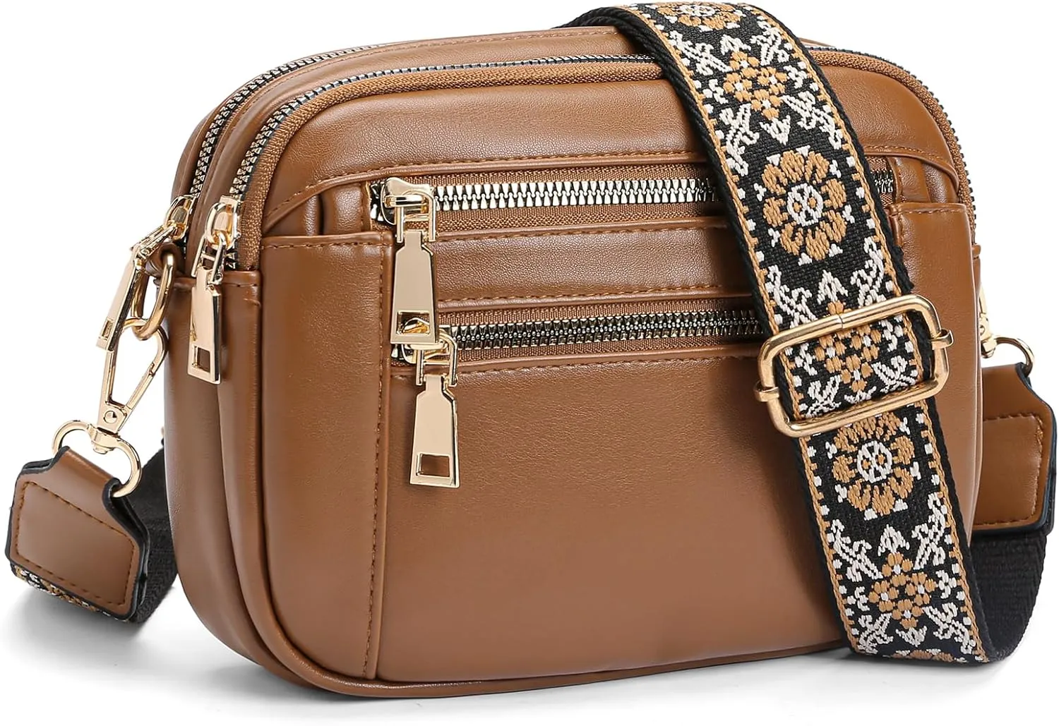 GAEKEAO Crossbody Purses for Women Small Crossbody Bags Vegan Leather Trendy Shoulder Handbags with Adjustable Shoulder Strap