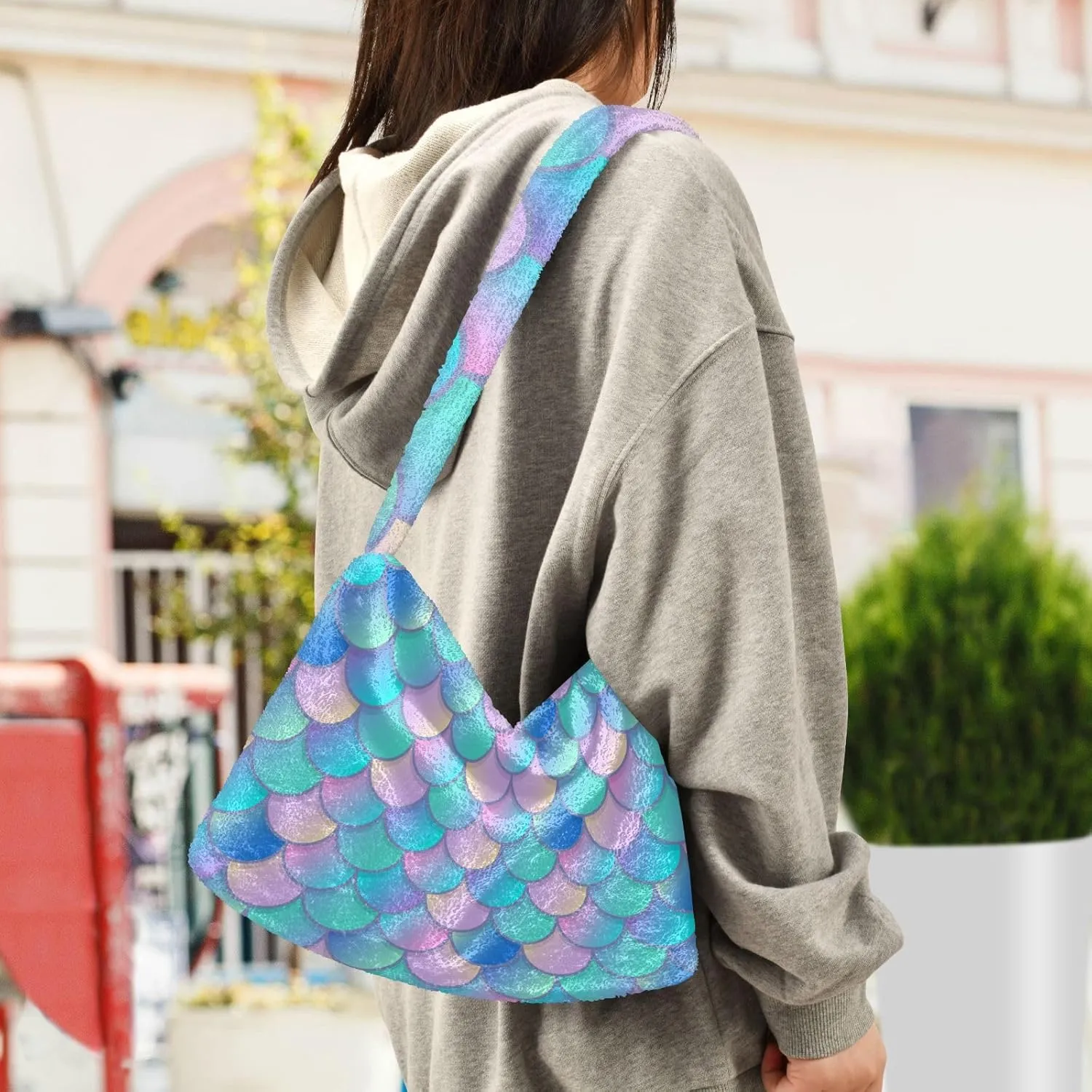 GAIGEO Kawaii Mermaid Rainbow Women's Shoulder Bag, Woman Handbags, Autumn Handbags