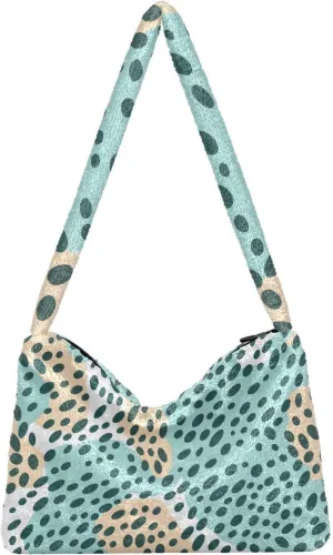 GAIGEO Little Bear Behind the Broken Wall Womens Shoulder Bag, Shoulder Bag with Pocket, Lightweight Handbags for Women