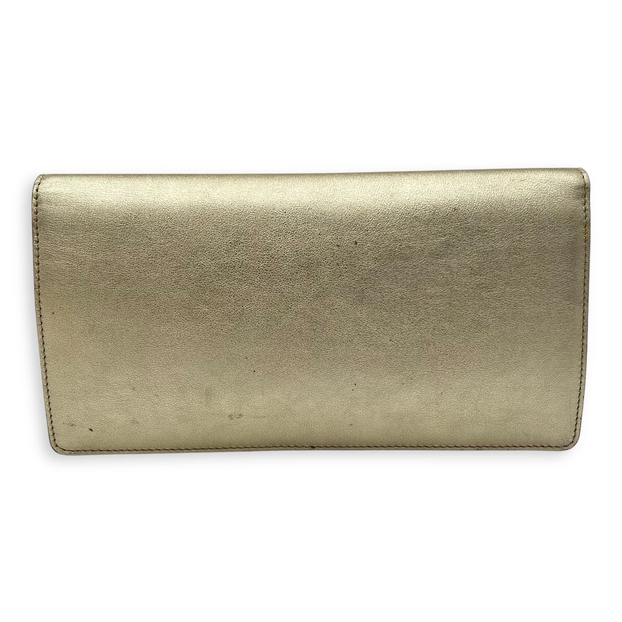 Gancini Clutch Small Gold in Calfskin, Gold hardware