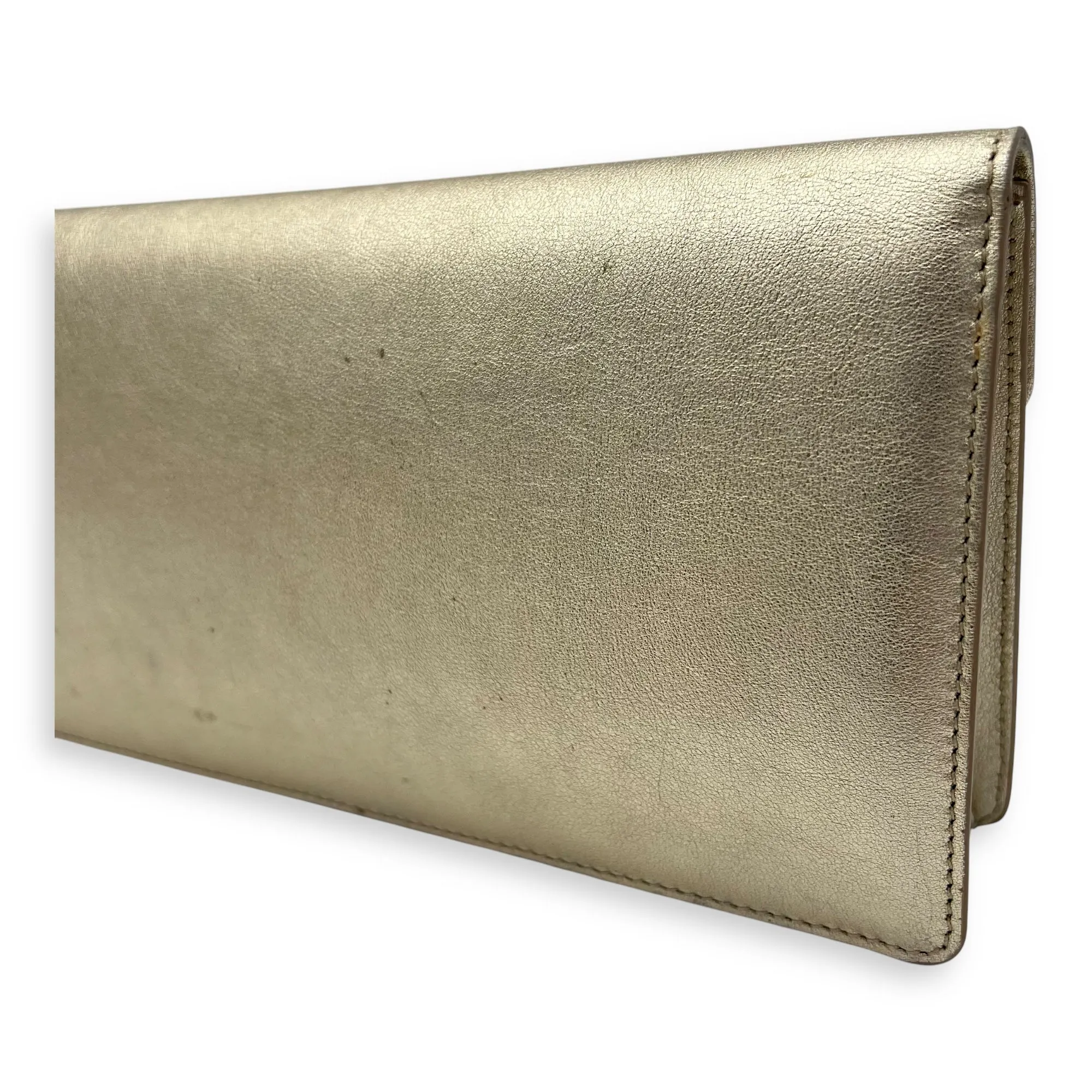 Gancini Clutch Small Gold in Calfskin, Gold hardware