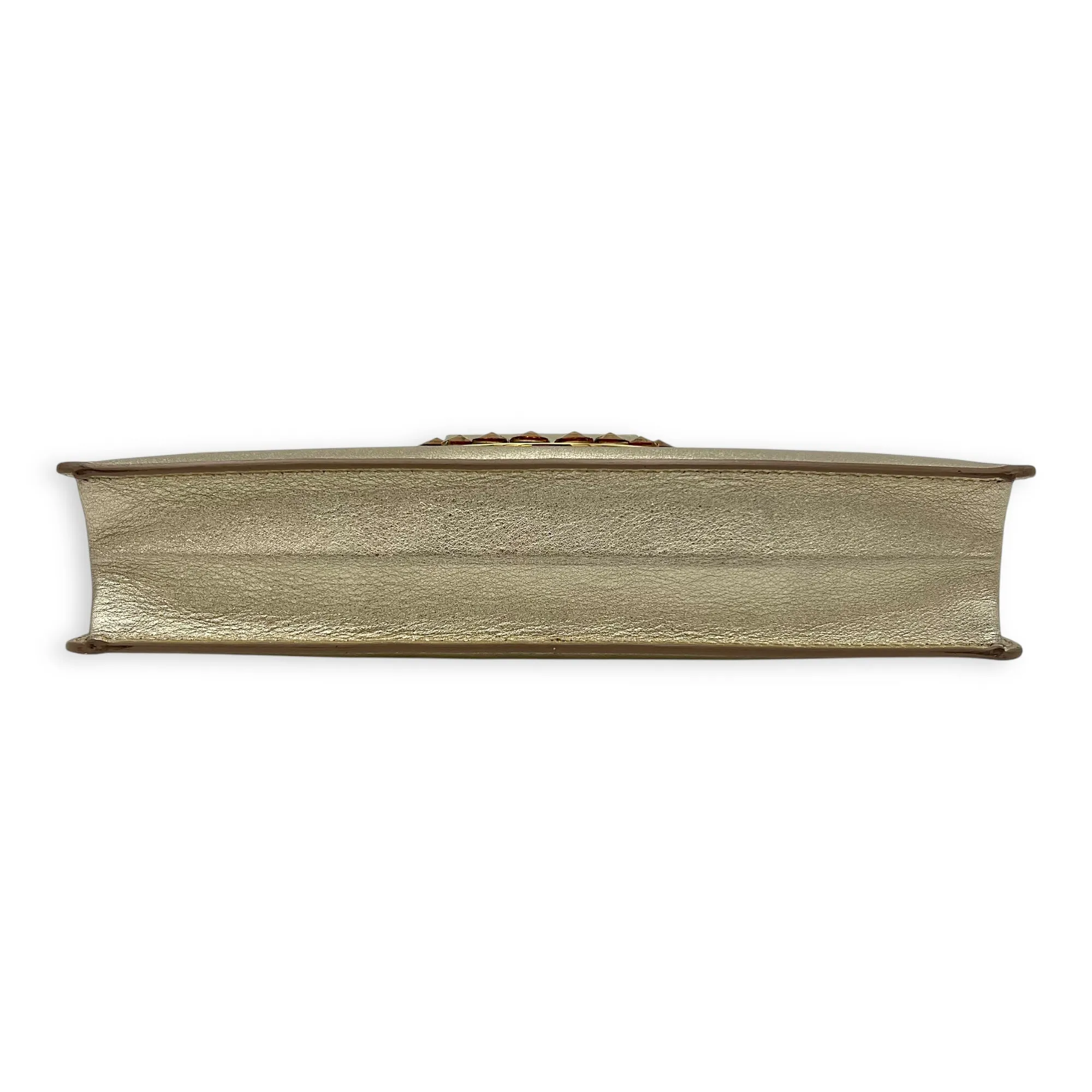 Gancini Clutch Small Gold in Calfskin, Gold hardware