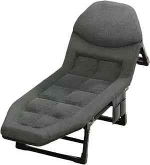 Generic Guest Bed Foldable with Mattress Camping Cot Six Position Adjustable Backrest 8 Legged Support for Home Office Nap Beach Travel No Installation Required(Color:A,Size:178 * 56 * 30cm)