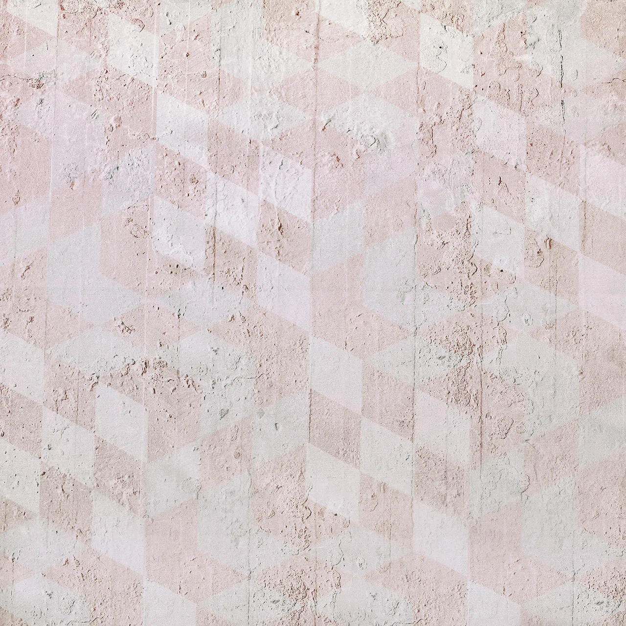 Geometric Cubes Printed Fabric- Pink