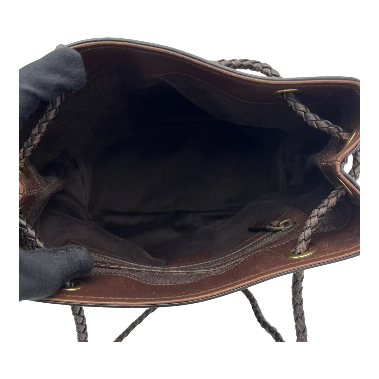 GG Tote Bag Brown in Canvas, Gold hardware