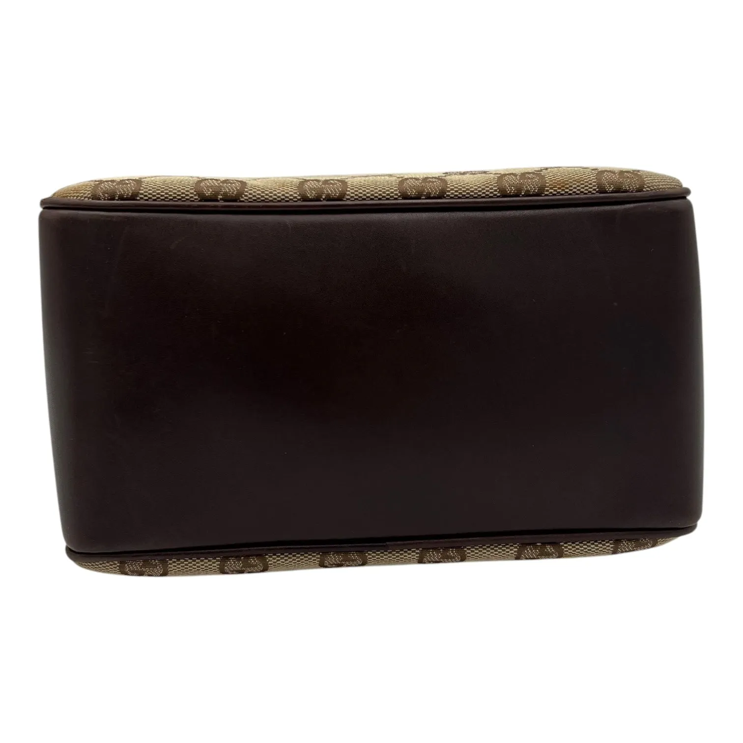 GG Tote Bag Brown in Canvas, Gold hardware