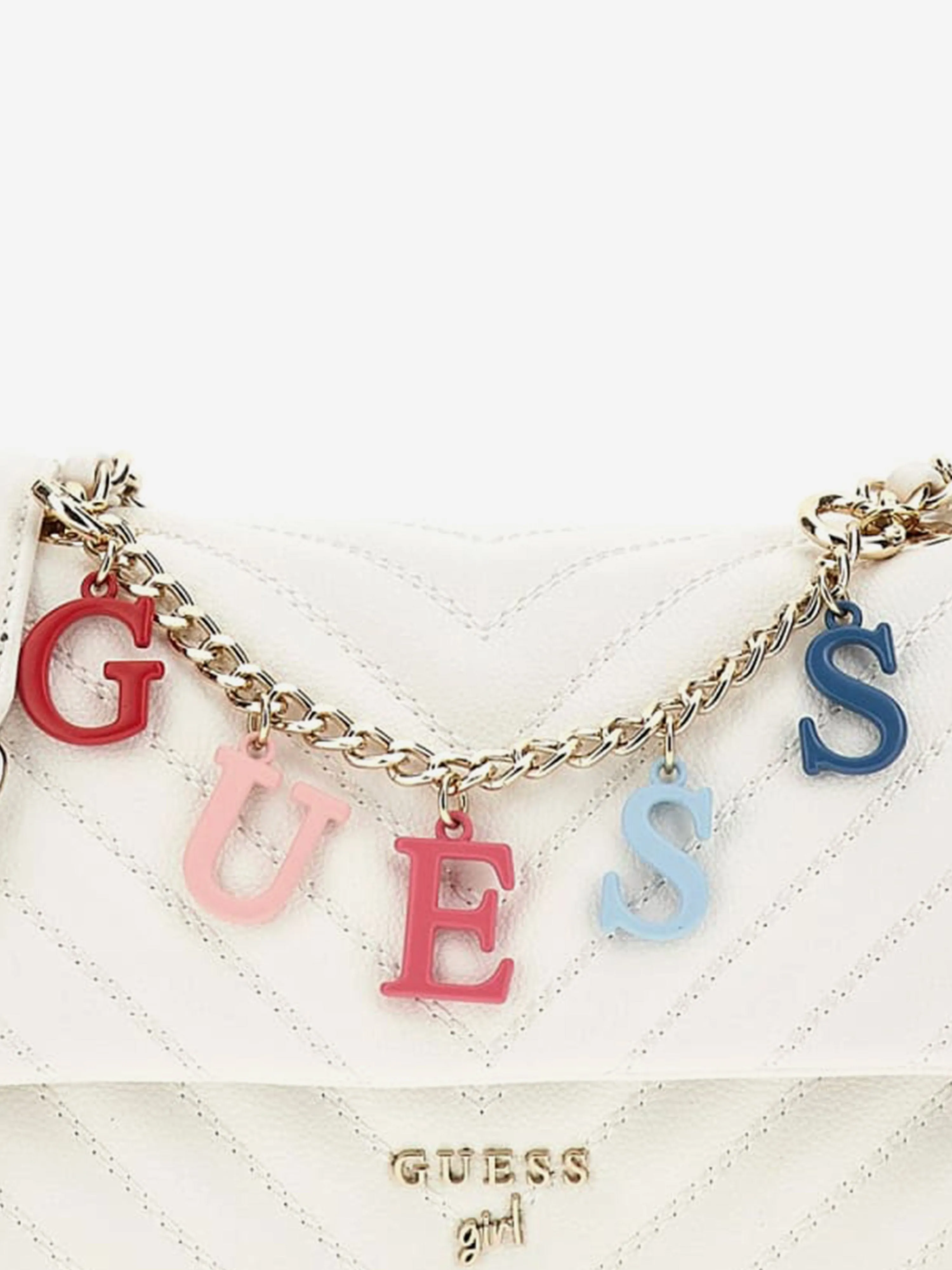 Girls Crossbody Flap Bag in White (20cm)