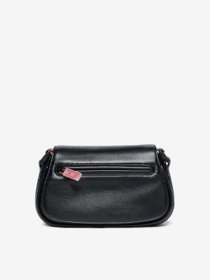 Girls Glossy Crossbody Bag in Black (19cm)