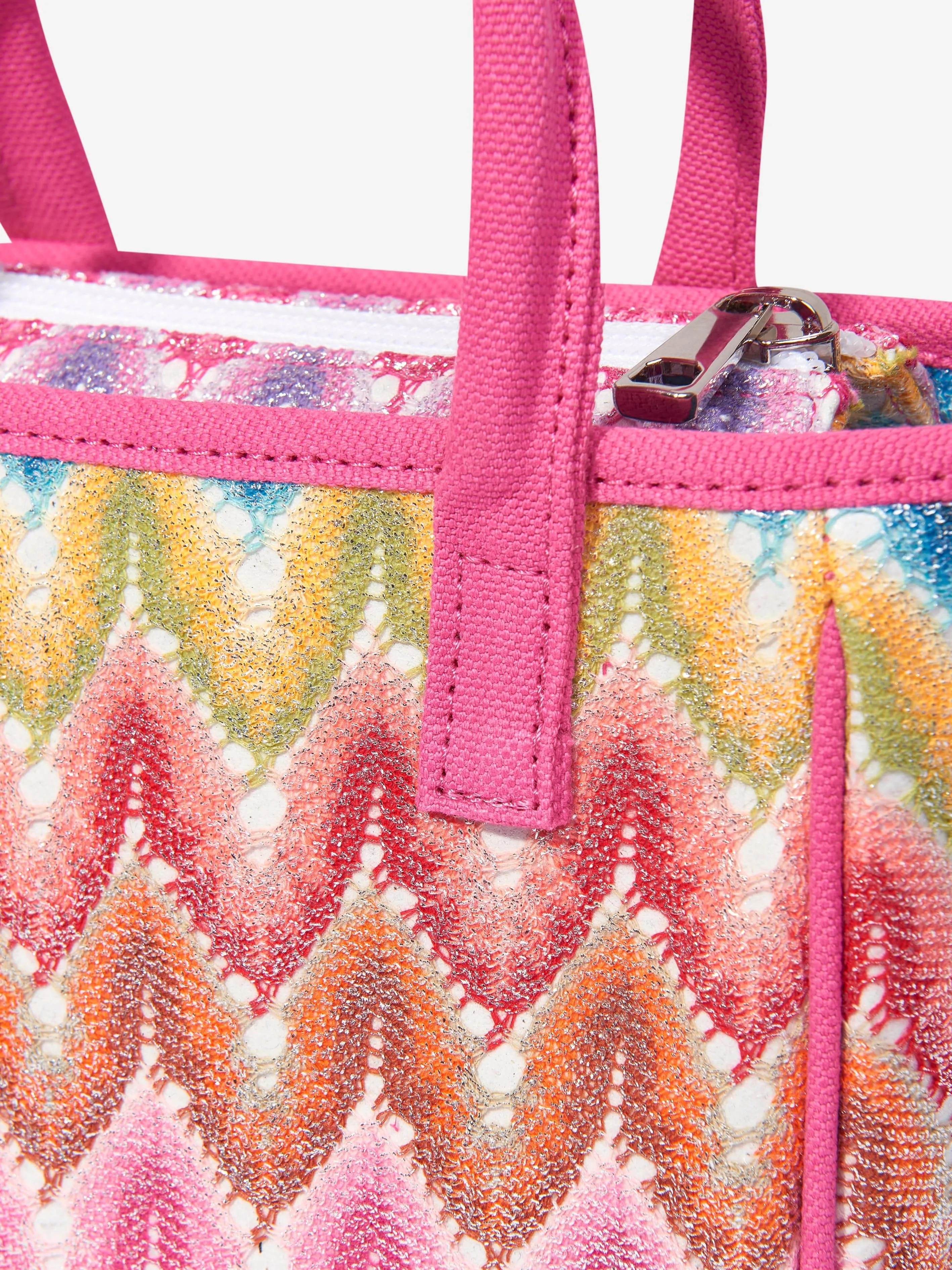 Girls Zigzag Tote Bag in Multicolour in Multicolour (35.5cm)
