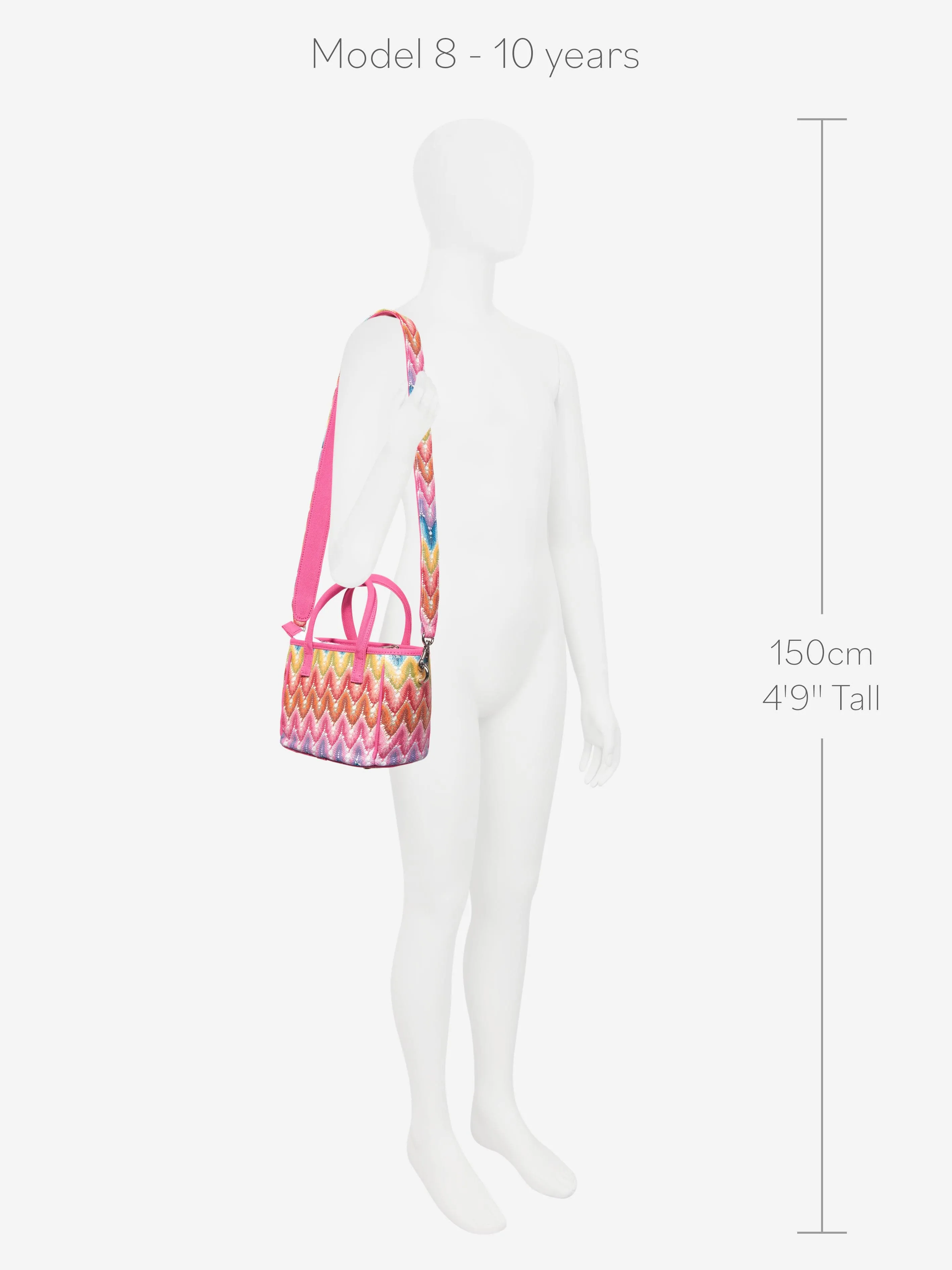 Girls Zigzag Tote Bag in Multicolour in Multicolour (35.5cm)