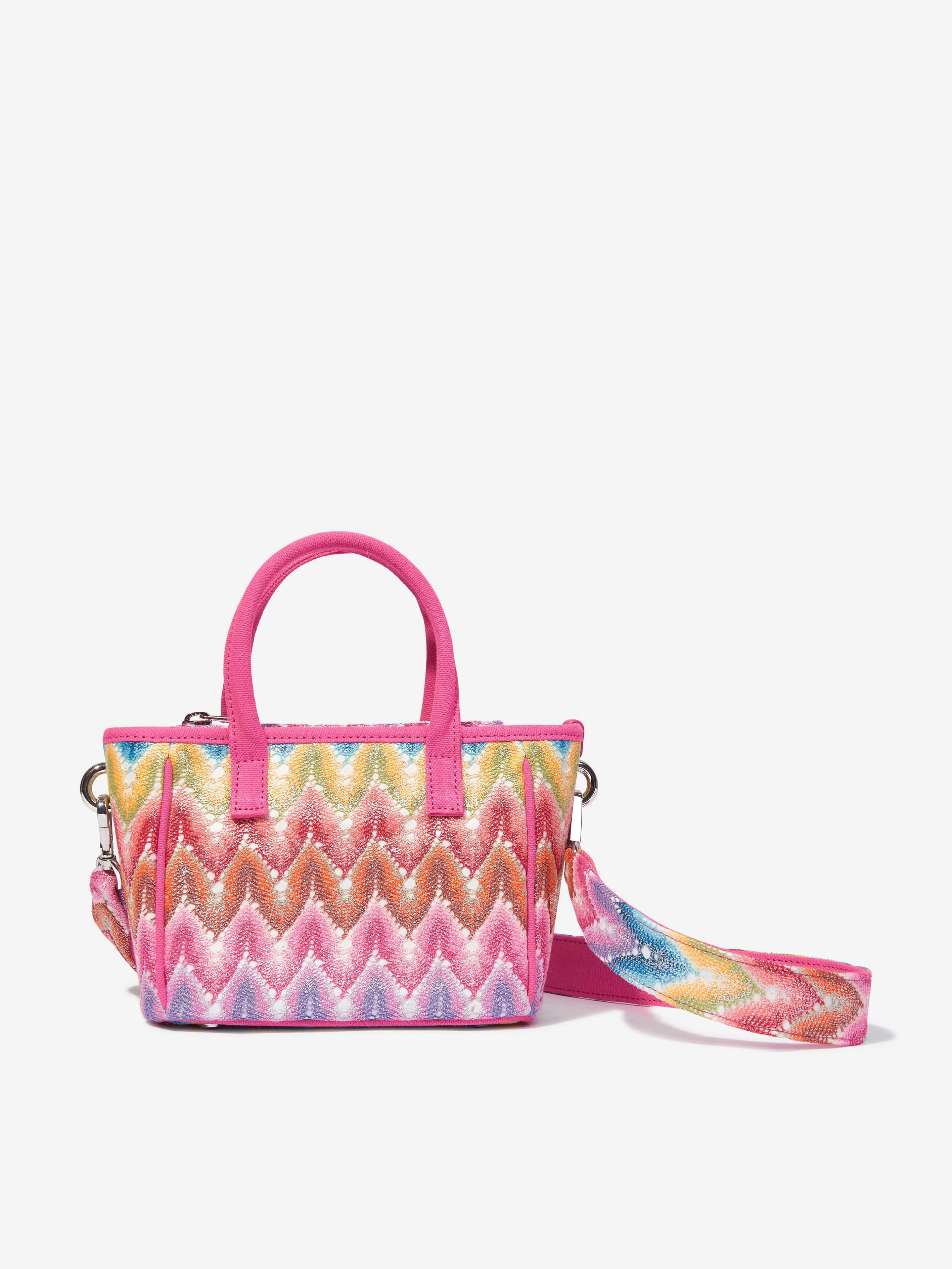 Girls Zigzag Tote Bag in Multicolour in Multicolour (35.5cm)