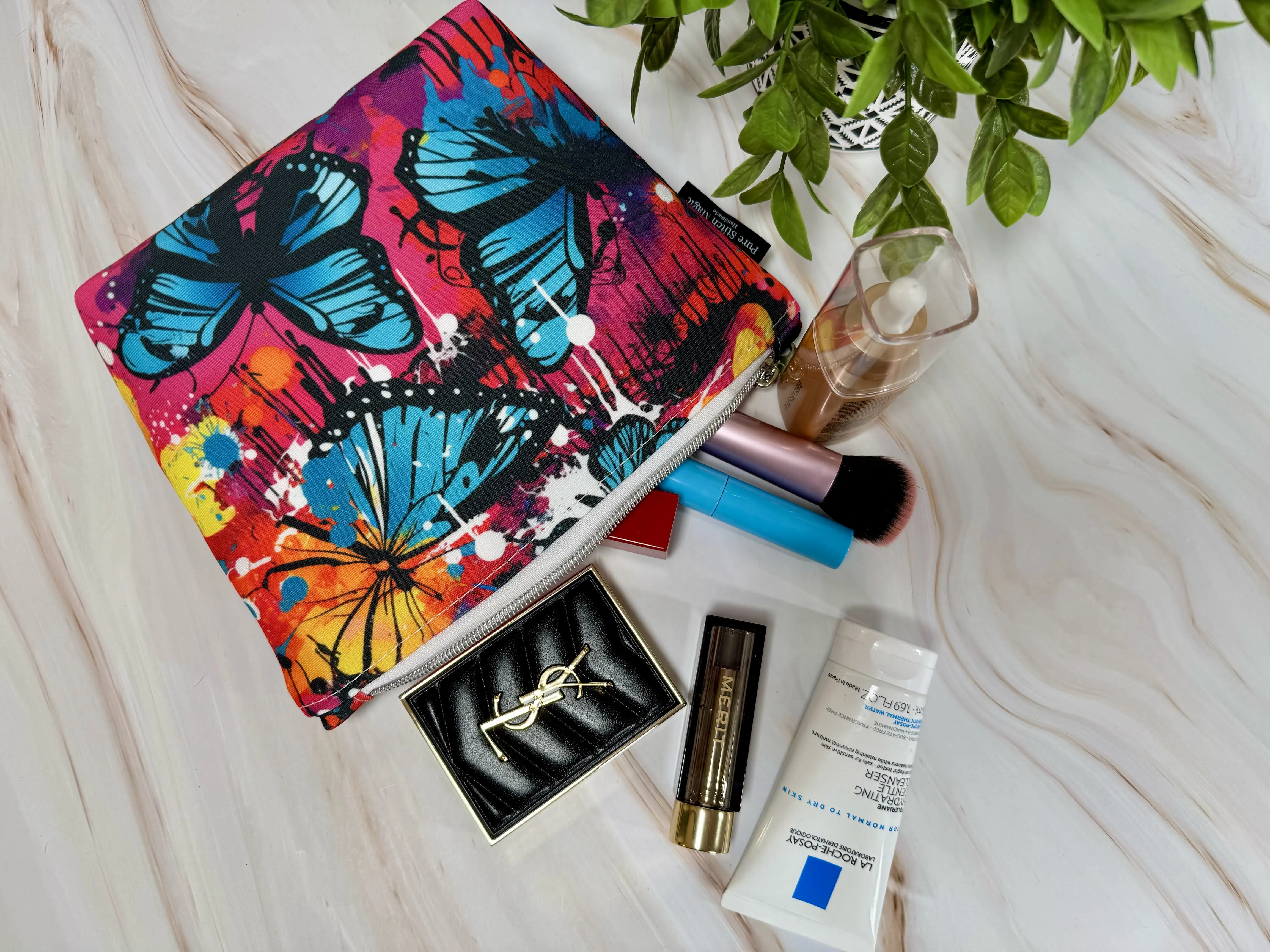 Graffiti Butterfly Travel Zipper Bag