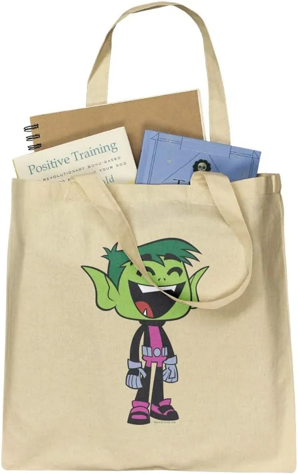 GRAPHICS & MORE Teen Titans Go! Beast Boy Grocery Travel Reusable Tote Bag