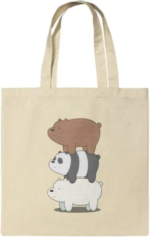 GRAPHICS & MORE We Bare Bears Bear Stack Grocery Travel Reusable Tote Bag